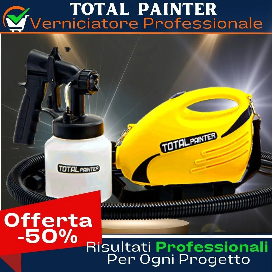 TOTAL PAINTER - KIT VERNICIATORE A SPRUZZO PROFESSIONALE - 60% SCONTO | Spedizione Gratuita