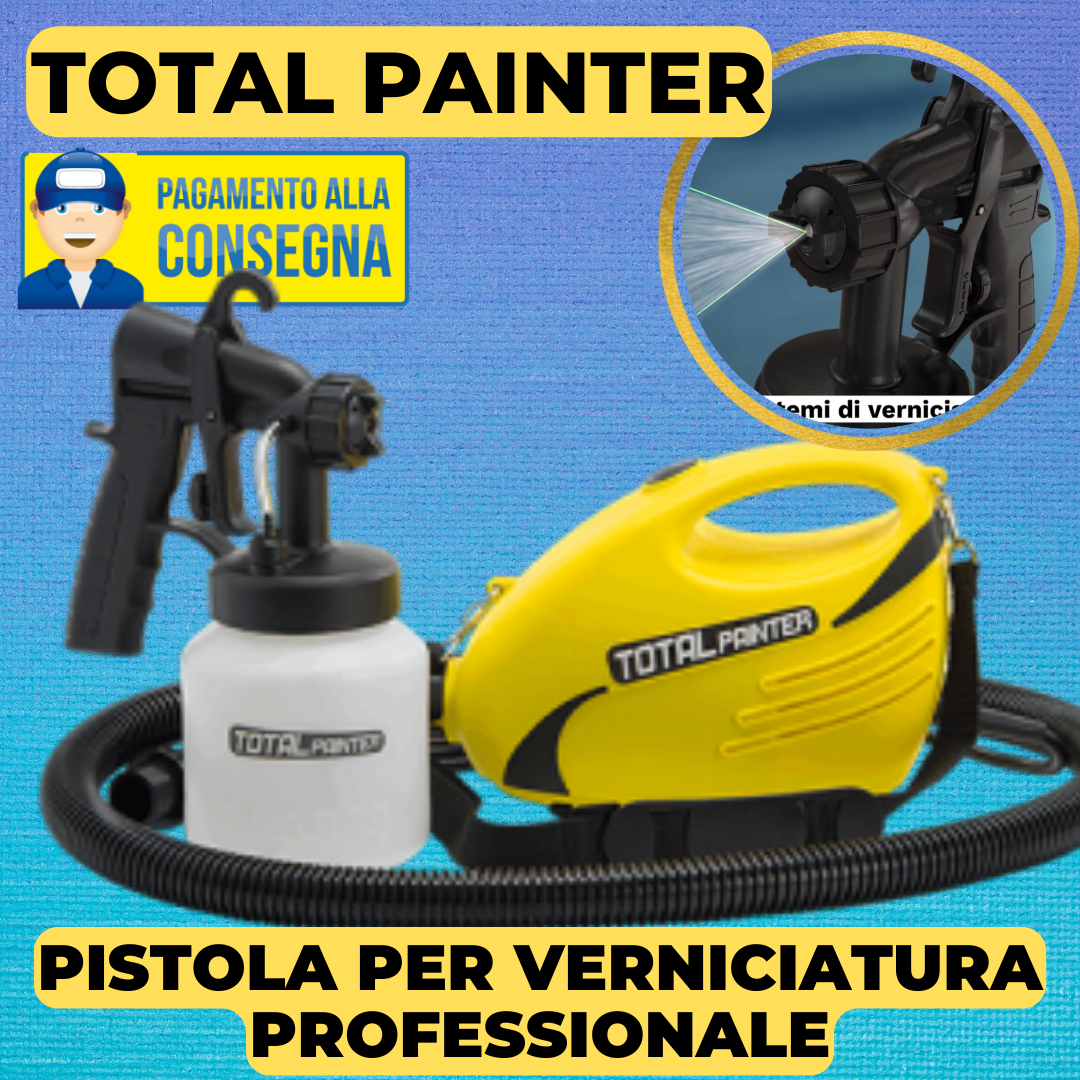 TOTAL PAINTER - KIT VERNICIATORE A SPRUZZO PROFESSIONALE - 60% SCONTO | Spedizione Gratuita